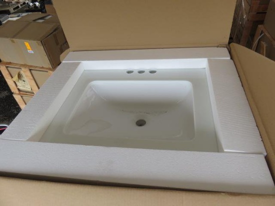 PALLET W/ (4) 24'' CERAMIC BATH VANITY COUNTERS