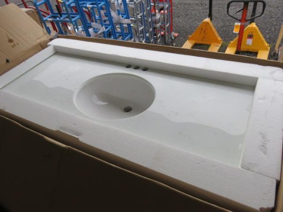 PALLET W/ (4) 48'' CERAMIC BATH VANITY COUNTERS