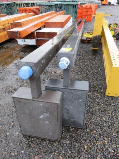(2) 25' STEEL LIGHT POLES W/ LIGHTS