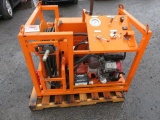 HYDRAULIC POWER UNIT W/ VANGUARD 23 HP GAS V TWIN ENGINE & HOSE REEL W/ HOSE