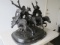 FREDERIC REMINGTON ''COMING THRU THE RYE'' BRONZE STATUE ON A MARBLE BASE