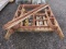 PALLET W/ ASSORTED SCAFFOLDING W/ ASSORTED SCAFFOLDING UPRIGHTS, CROSSARMS & CASTERS