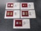 (5) GREAT AMERICAN STAMPS W/ 22KT GOLD REPLICAS