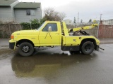 1991 FORD F350 WRECKER TOW TRUCK W/HOLMES TWIN LINE WRECKER UNIT