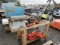 WORK BENCH, PRESSURE WASHER, ASSORTED CORDLESS BLOWERS, STRING TRIMMERS