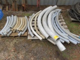 (2) PALLETS OF ASSORTED CATEX CURVED PVC PIPE