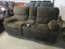 DUAL END CLINER LOVE SEAT WITH CONSOLE COLOR BELUGA, MICROFIBER