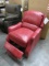 GARNET PUSH BACK RECLINING CHAIR, MDL#ACML516, COLOR RED LEATHER