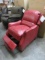 GARNET PUSH BACK RECLINING CHAIR, MDL#ACML516, COLOR RED LEATHER