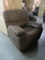 GLIDER RECLINER DARK BROWN MICROFIBER