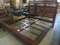 KING SIZE MAHARAJA BED FRAME, WOOD HEAD, FOOT AND SIDE BOARDS