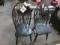 LOT OF 2 INTERCON RUSTIC WOOD SIDE CHAIRS BLACK