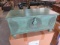 WOODEN BOX COFFEE TABLE GREEN W/HINGED TOP 35''W X 17''D X 18''H