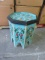 WOOD PAINTED SIDE TABLE BLUE MDL#G058