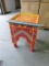 WOOD PAINTED SIDE TABLE RED MDL#G060