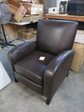 CHOCOLATE LEATHAIRE CHAIR