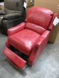 GARNET PUSH BACK RECLINING CHAIR, MDL#ACML516, COLOR RED LEATHER