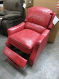 GARNET PUSH BACK RECLINING CHAIR, MDL#ACML516, COLOR RED LEATHER