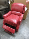 GARNET PUSH BACK RECLINING CHAIR, MDL#ACML516, COLOR RED LEATHER