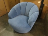 LIGHT BLUE SWIVEL BARREL STYLE CHAIR MDL#SWM4386