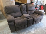 SECTIONAL 3 PIECE, COLOR BELUGA MICROFIBER LEFT HAND FACING RECLINER, RIGHT