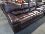 DUAL END CLINER SOFA RED WINE LEATHER