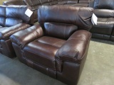 GLINDER RECLINER CHAIR RED WINE LEATHER