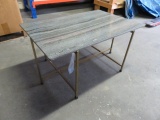 RECTANGLE IRON BASE COFFEE TABLE WITH MARBLE TOP