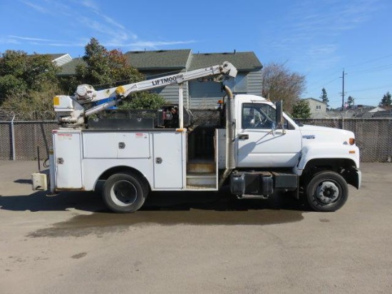 1995 CHEVROLET KODIAK LO-PRO MECHANICS UTILITY TRUCK W/LIFTMORE CRANE