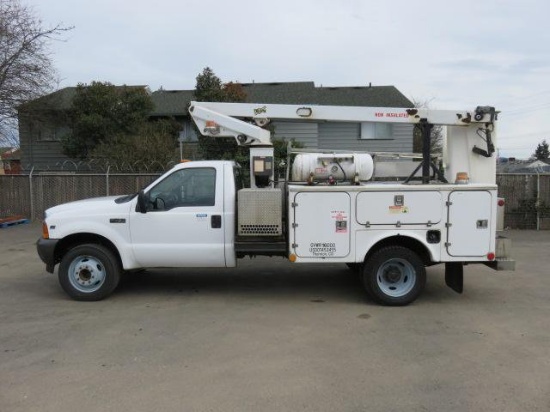 2000 FORD F450 BUCKET TRUCK W/ TELSTA H28D MANLIFT
