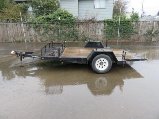 1997 TAG A LONG SINGLE AXLE TILT DECK EQUIPMENT TRAILER
