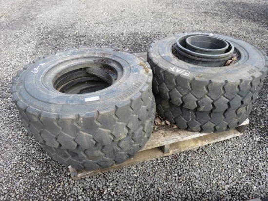(4) TRELLEBARG T-900 8.25-15 NHS TIRES