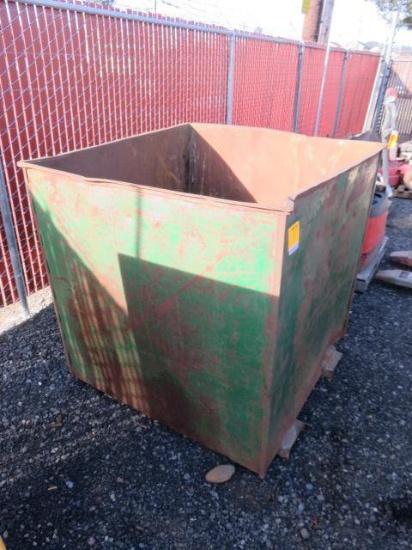 SKID MOUNTED METAL BIN