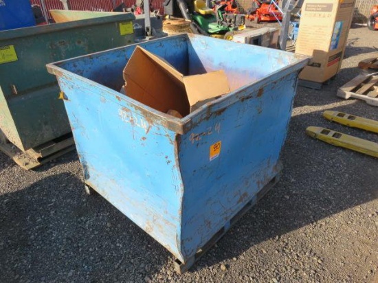 METAL SKID MOUNTED TRASH CONTAINER