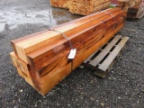 PALLET W/ ASSORTED SIZE AND LENGTH OF CEDAR BEAMS
