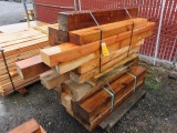 PALLET W/ ASSORTED SIZE AND LENGTH OF CEDAR BEAMS