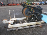 TSE UP.70.SK HYDRAULIC WINCH W/ GUIDE MOUNTED ON A 86'' X 36'' STEEL FRAME