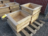 (3) CEDAR PLANTER BOXES, 21'' X 21'' X 7''H, (1) CEDAR PLANTER BOX 21'' X 2