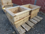 (4) CEDAR PLANTER BOXES, 21'' X 21'' X 7''