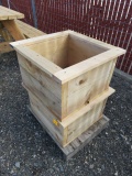 (2) CEDAR PLANTER BOXES 21'' X 21''