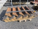 PALLET W (1) WOOD & METAL FRAME, 5 STEP STAIR 64''L X 42''W