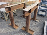 PAIR OF I BEAM MATERIAL STANDS 5'L X 43''H