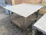 METAL WELDING TABE W/ 54'' X 48'' ALUMINUM TOP