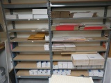 3 SECTIONS OF SHELVING W/ CONTENTS