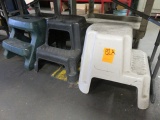 (3) PLASTIC STEP STOOLS