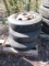 LOT OF 3 - 9R22.5 6 LUG WHEELS AND TIRES