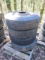 LOT OF 4 275/80R-22.5 PILLOT WHEELS AND TIRES