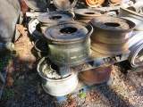 LOT OF 8 - 22.5 STEEL WHEELS SUPER SINGLE