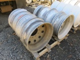 LOT OF 8 - 22.5 HUB PILOT ALUMINUM WHEELS