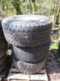 LOT OF 3 445/65R-19.5 WHEELS AND TIRES